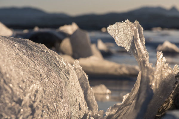Sculpture de glace sur l’île de Senja